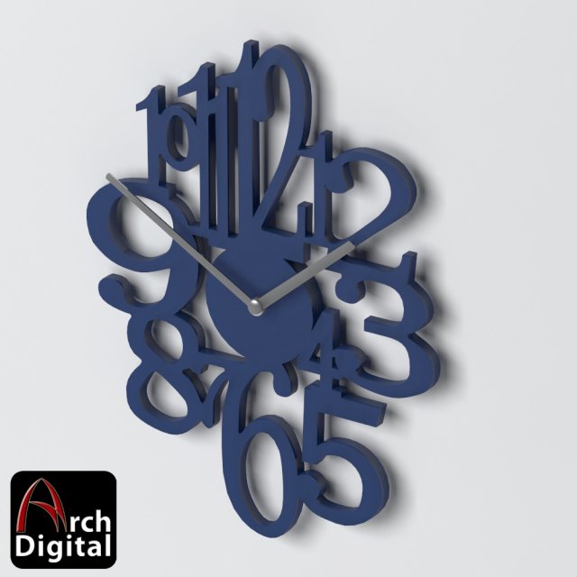 century wall clock 3D Model .c4d .max .obj .3ds .fbx .stl .blend 