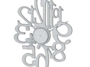 century wall clock 3D Model
