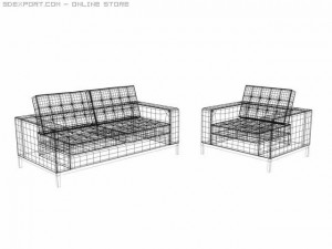 knoll style chairs 3D-Modell