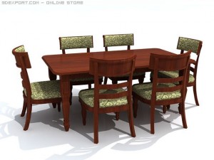 dining set 1 3D Model
