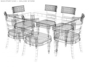 dining set 1 3D Model