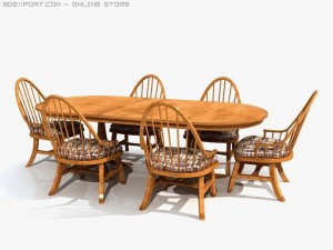dining set 2 3D 模型