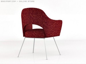 saarinen executive chairs Model 3D