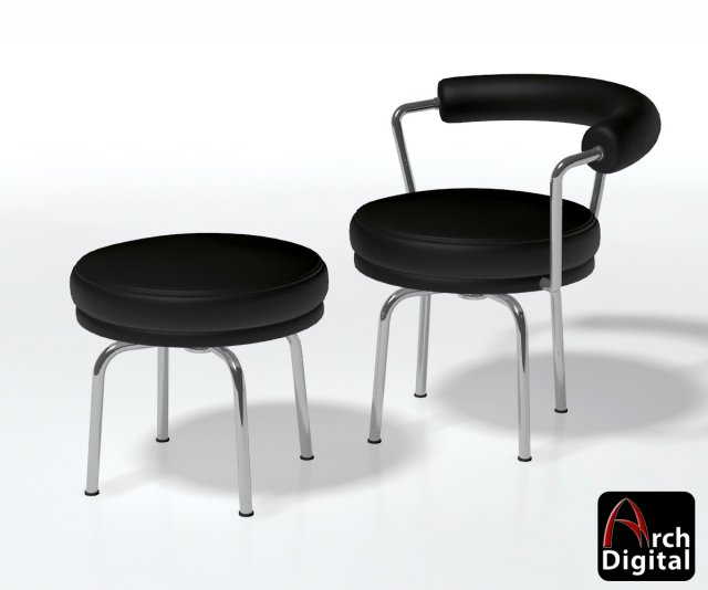 toumant chair and ottoman Modèle 3D .c4d .max .obj .3ds .fbx .stl .blend 