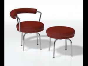 toumant chair and ottoman Modèle 3D