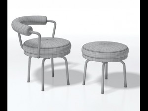 toumant chair and ottoman Modèle 3D