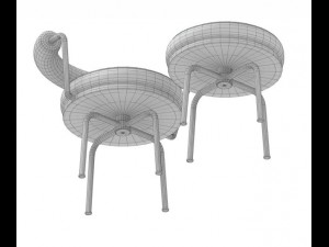 toumant chair and ottoman Modèle 3D