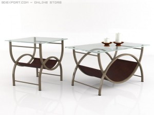 casual coffee and end table 3D Model