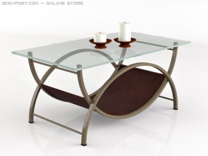 casual coffee and end table Model 3D