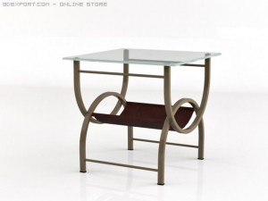 casual coffee and end table Model 3D
