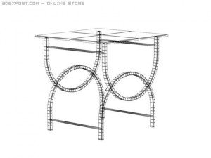 casual coffee and end table Model 3D