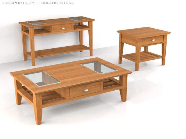 embarcadero table set 3D Model .c4d .max .obj .3ds .fbx .stl .blend 