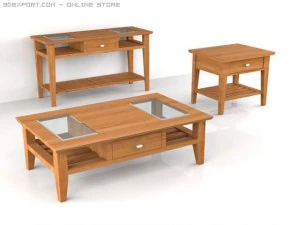 엠바카데로 테이블 세트 3D 모델