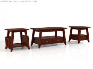 安戈洛咖啡桌套装 3D 模型
