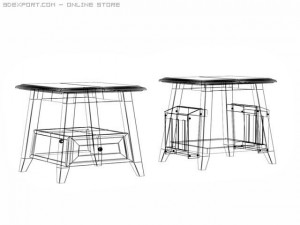 angolo coffee table set 3D Model