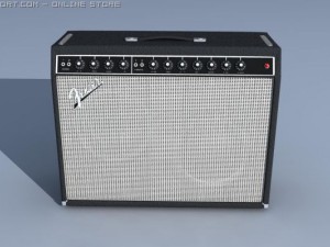 fender telecaster with amp Model 3D