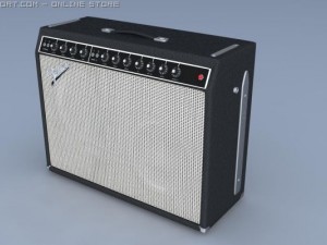 fender telecaster with amp Model 3D