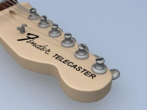 fender telecaster with amp 3D Model