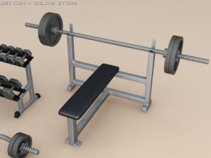 3 peice weight training set 3D Модель