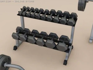 3 peice weight training set 3D Model