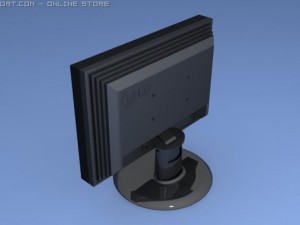lg flatron l222wt lcd monitor 3D 模型