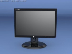 lg flatron l222wt lcd monitor 3D 模型