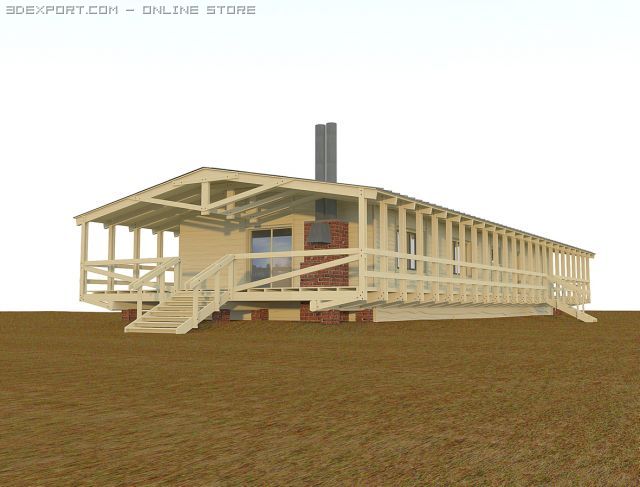 woodhouse 3D Model .c4d .max .obj .3ds .fbx .stl .blend 