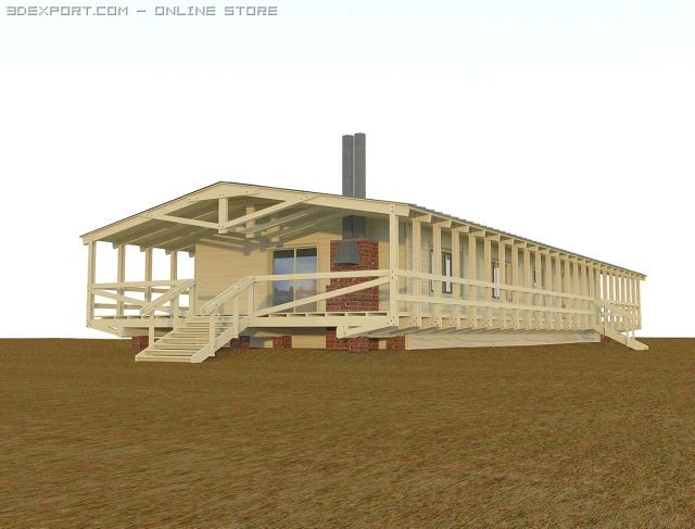 woodhouse 3D Model .c4d .max .obj .3ds .fbx .stl .blend 