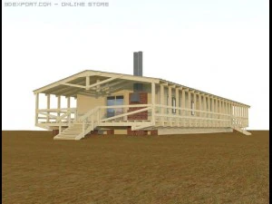 rumah kayu Model 3D