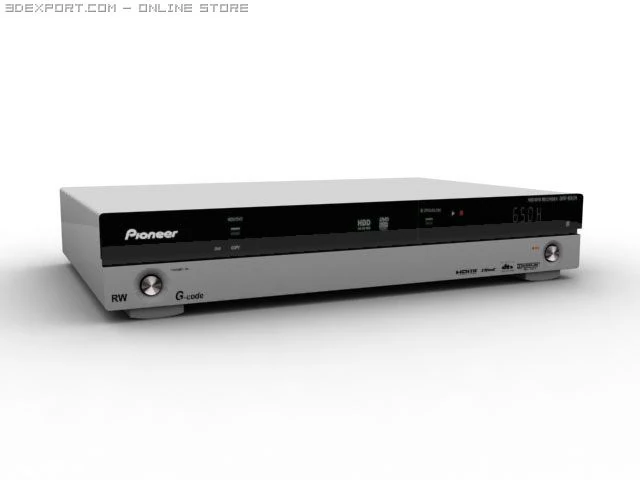 pioneer dvd recorder dvd 650 3D Model .c4d .max .obj .3ds .fbx .stl .blend 