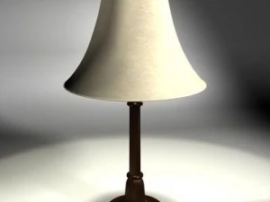 кожаный абажур настольной лампы 3D Модель