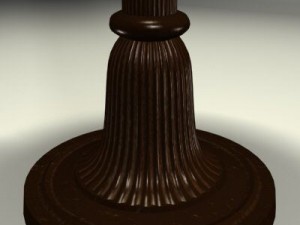 table lamp leather shade 3D Model