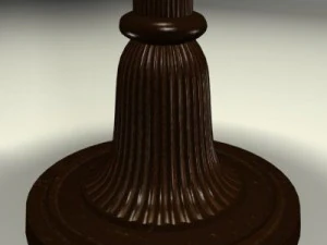 table lamp leather shade 3D Model