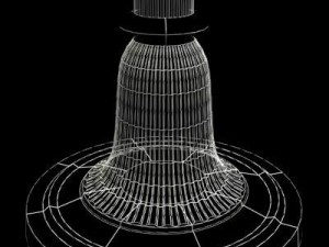 table lamp leather shade 3D Model
