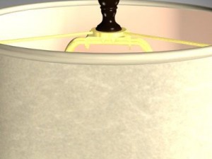 table lamp leather shade 3D Model