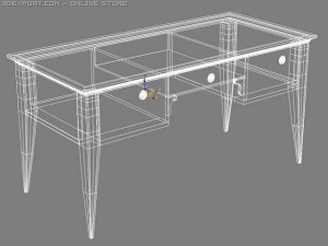 old desk 3Dモデル