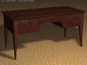old desk 3Dモデル