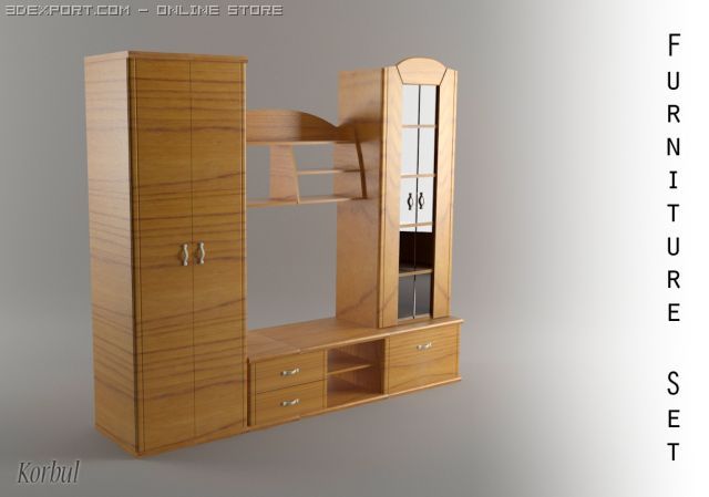 furniture set Modèle 3D .c4d .max .obj .3ds .fbx .stl .blend