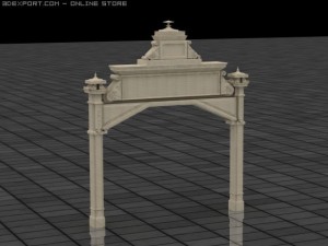 entrance tower Model 3D