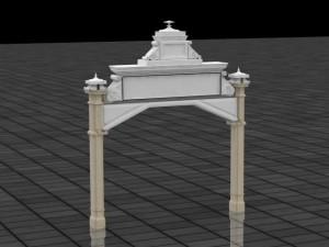 entrance tower 3D Model