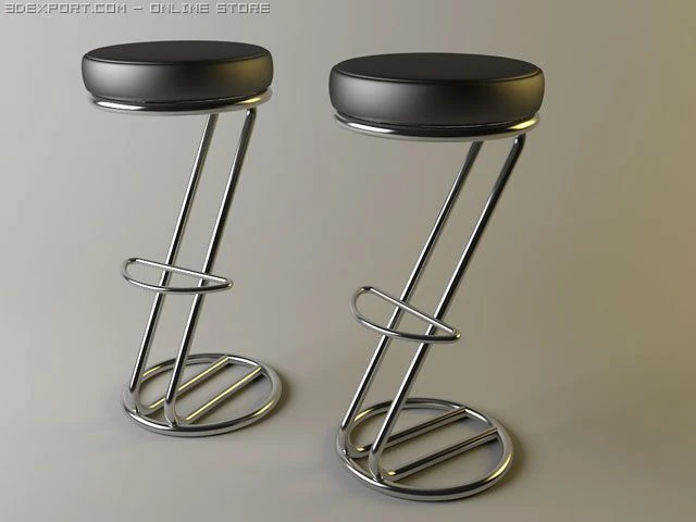 italian bar stool 3D Model .c4d .max .obj .3ds .fbx .stl .blend 
