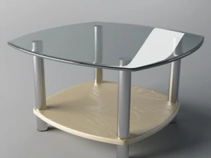 glass coffee table 3D Model