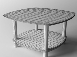 glass coffee table Modello 3D