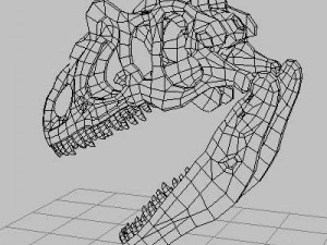 allosaurus dinosaur skull 3D Model