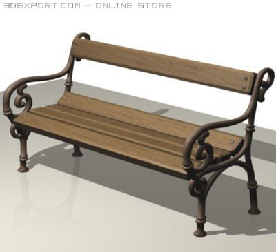street bench Modelo 3D .c4d .max .obj .3ds .fbx .stl .blend 