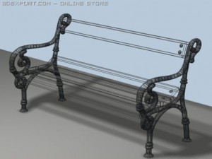 street bench Modelo 3D