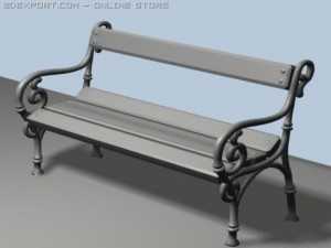 street bench Modelo 3D