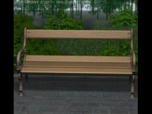 street bench Modelo 3D