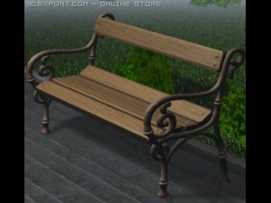 street bench Modelo 3D