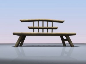 bamboo bench 3D Model